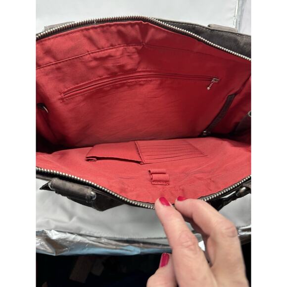 Baggallini All Around Tote Brown Animal Print Lightweight Waterproof - Picture 9 of 16